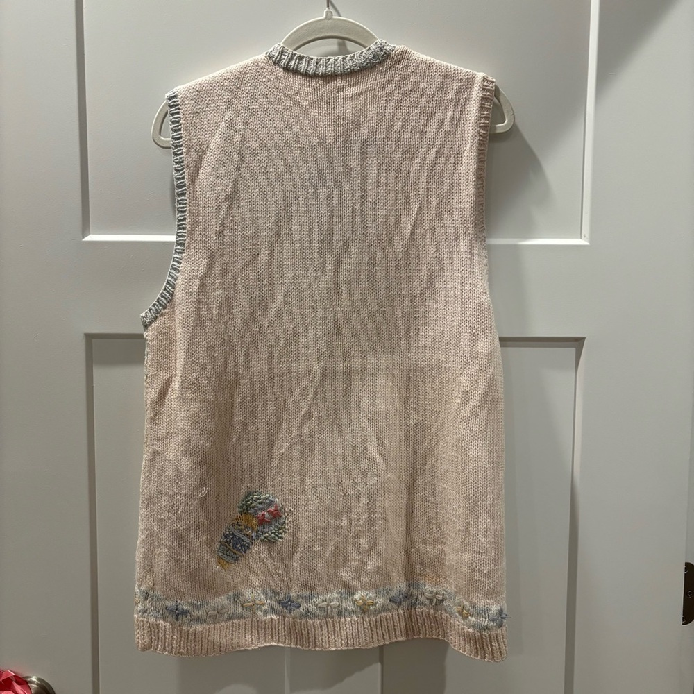 Talbots Vintage Easter Vest - Picture 2 of 8